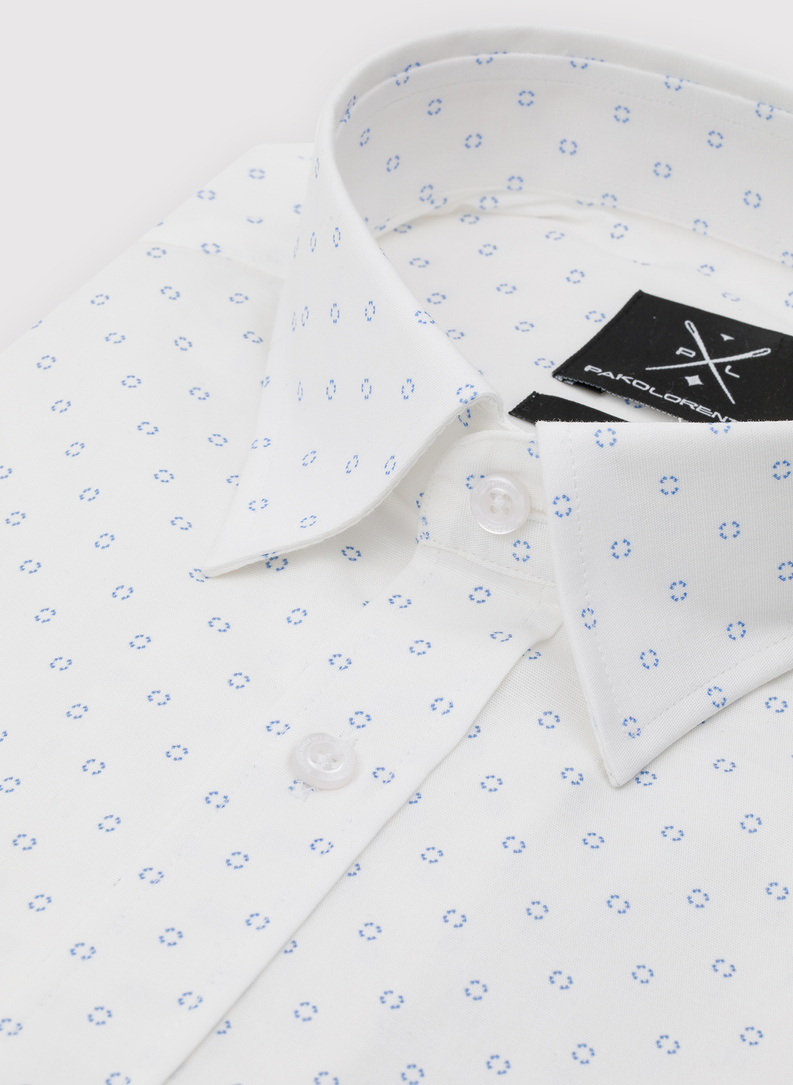 Koszula męska w błękitny mikrowzór