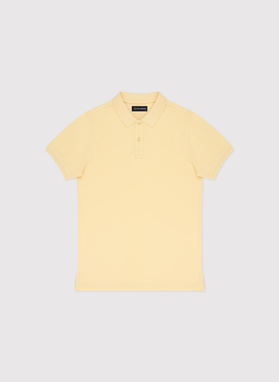 Gładki t-shirt polo w żółtym kolorze