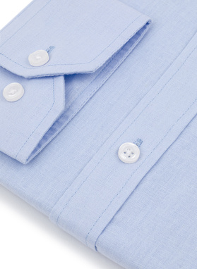 Niebieska koszula męska z lnem