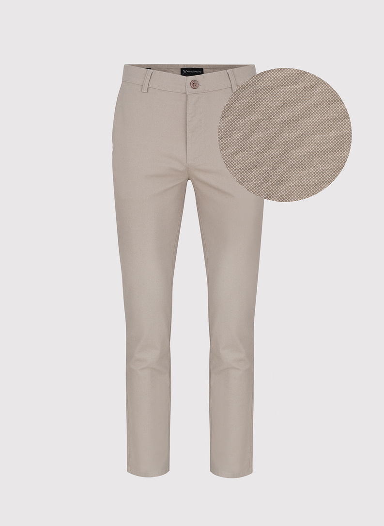 Męskie spodnie w kolorze beżowym