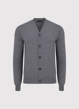 Męski kardigan w szarym kolorze