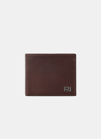 Brązowy skórzany portfel męski