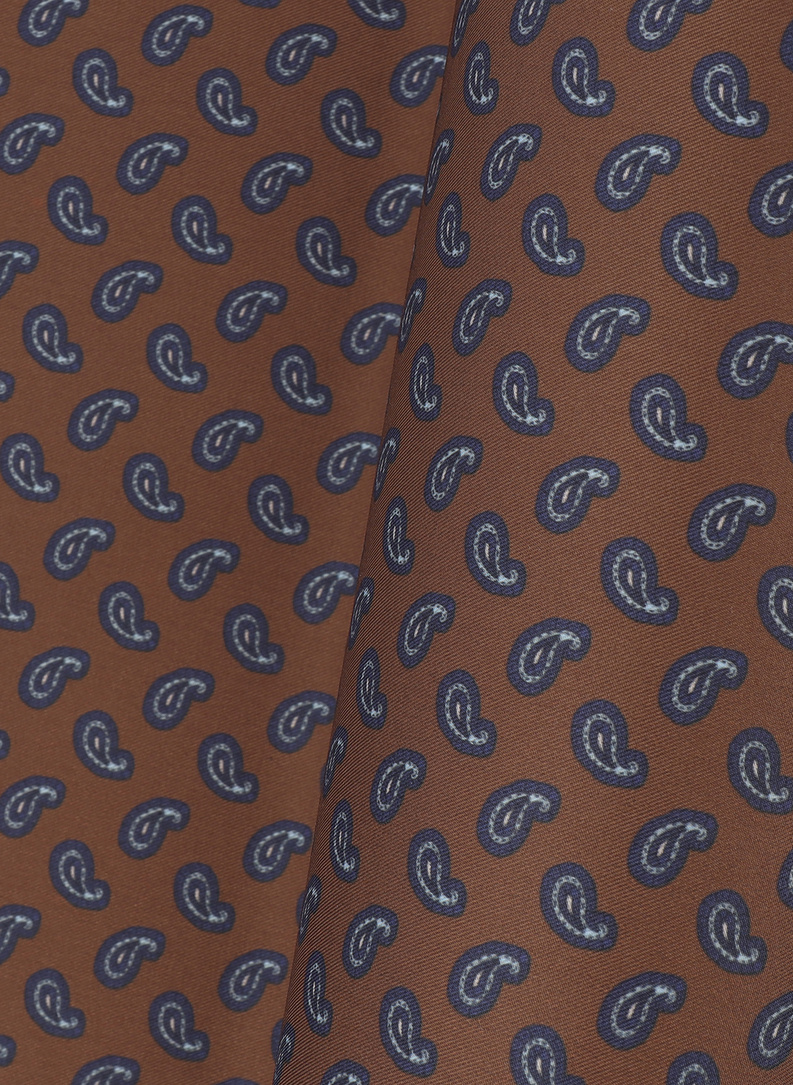 Brązowa poszetka męska paisley