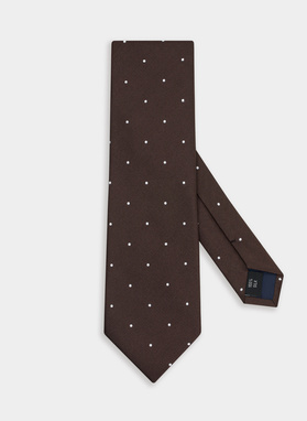 Krawat męski brązowy P21WP-KX-242-A
