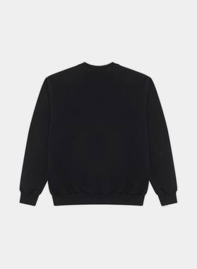 Czarna bluza oversize z okrągłym dekoltem C21SF-2B-002-C