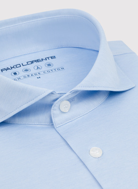 Niebieska koszula męska z długim rękawem