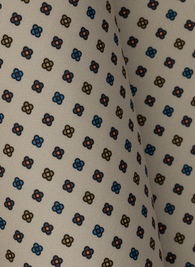 Beżowa poszetka męska w kolorowe kwiatuszki