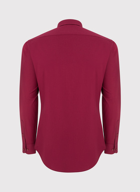 Burgundowa koszula męska długi rękaw