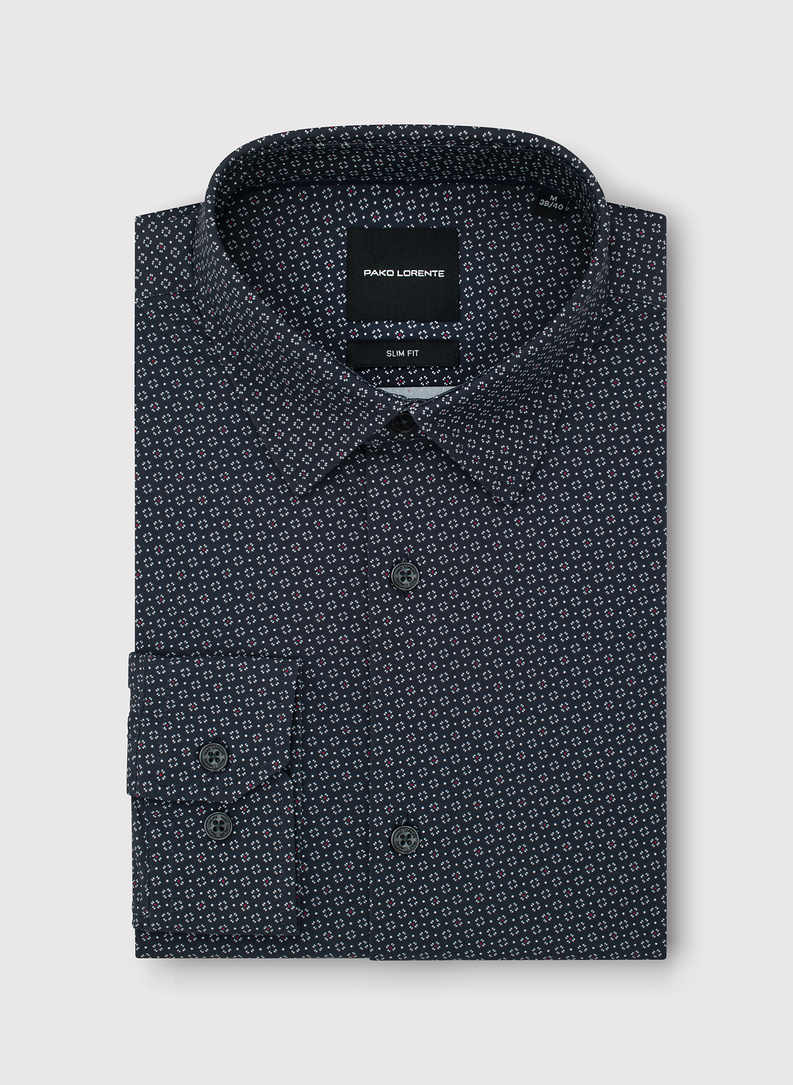 Koszula męska we wzór geometryczny