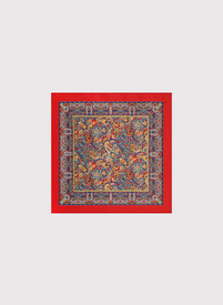 Czerwona poszetka we wzór