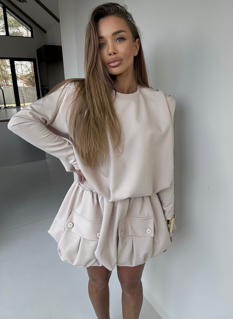 Komplet damski MONO PURE jasnobeżowy