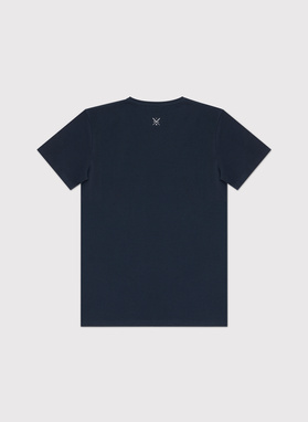 Granatowy gładki t-shirt męski