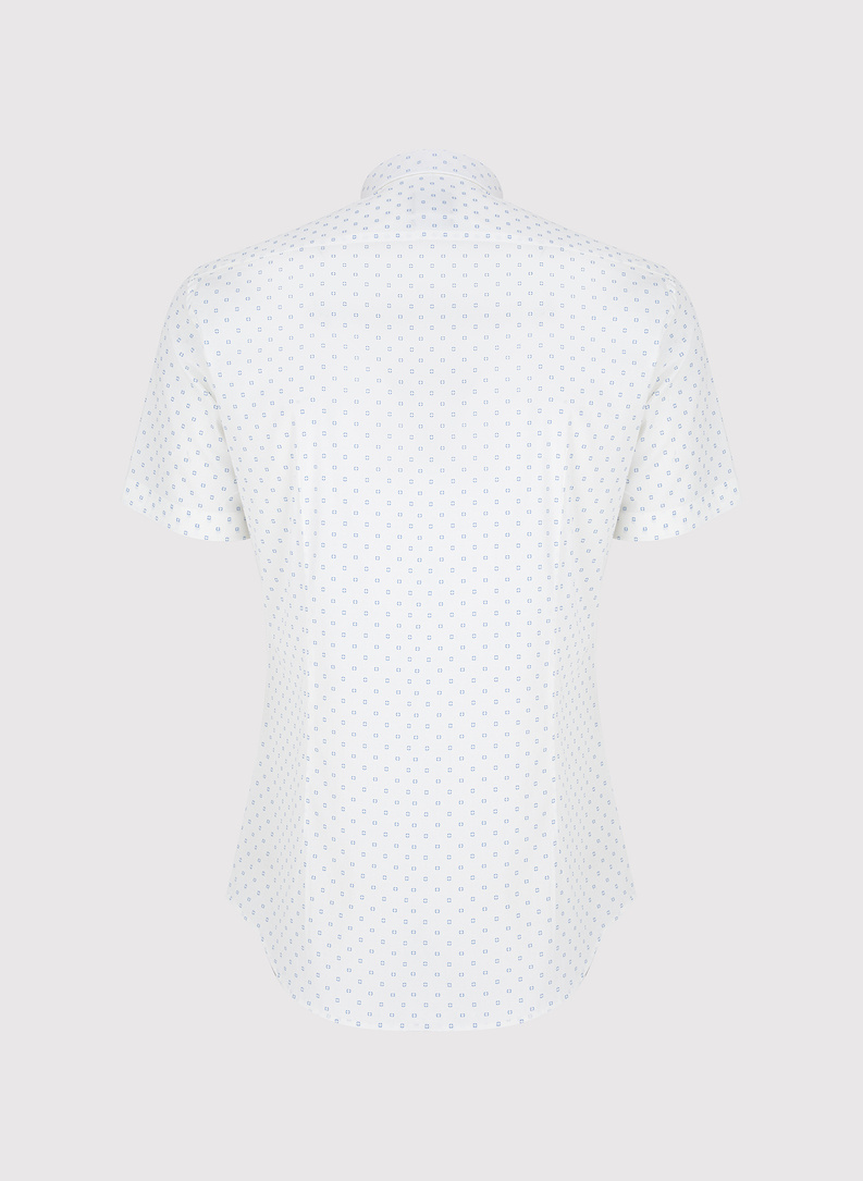 Koszula męska w błękitny mikrowzór