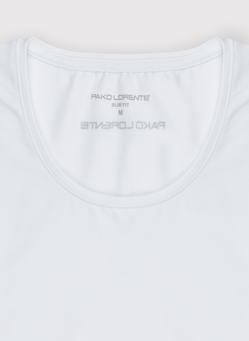 Biały gładki T-shirt Basic