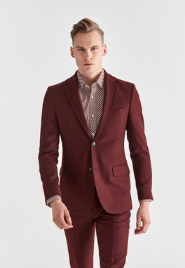 Bordowa marynarka garniturowa P21WP-3G-036-D