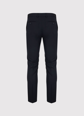 Gładkie granatowe spodnie ganiturowe