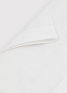 Lniana biała koszula z krótkim rękawem