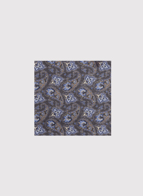 Grafitowa poszetka męska paisley