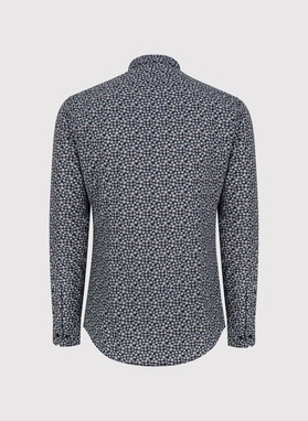 Czarna koszula w drobny wzór