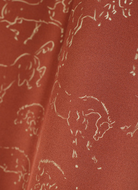 Brązowa poszetka męska zwierzęta