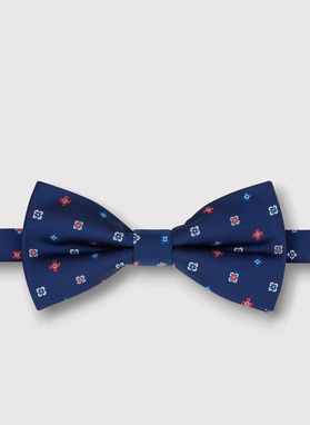 Granatowa mucha męska w drobne wzorki