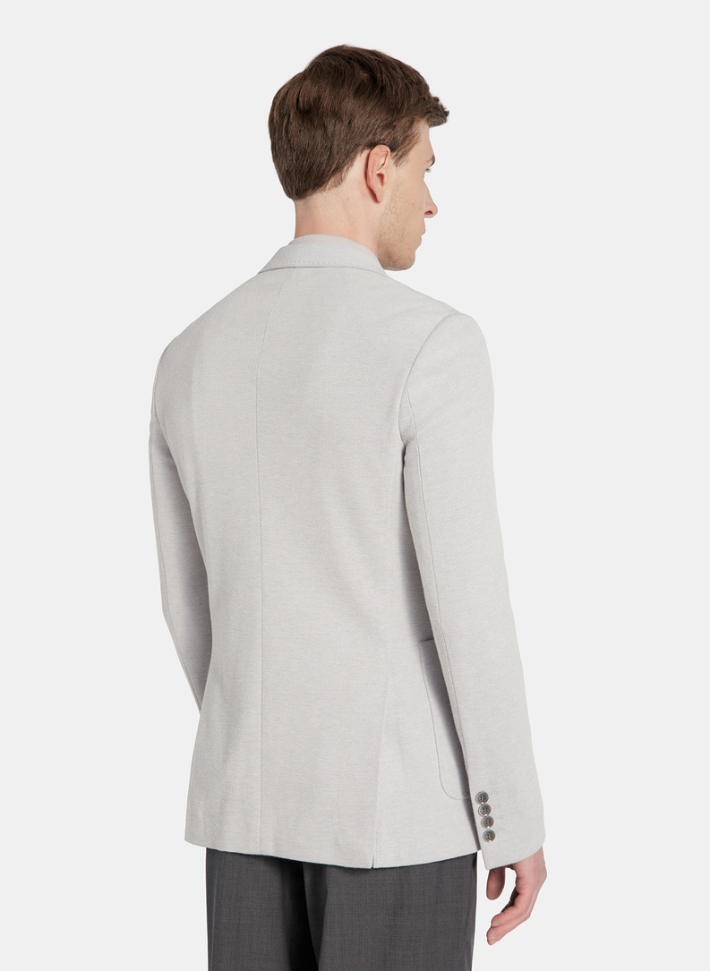 Szara marynarka z dzianiny