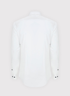 Gładka bawełniana koszula męska długi rękaw