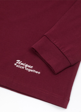 T-shirt z długim rękawem bordowy C21WF-TL-050-D