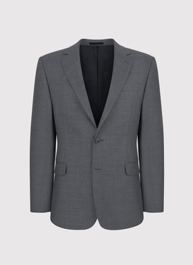 Szary wełniany garnitur