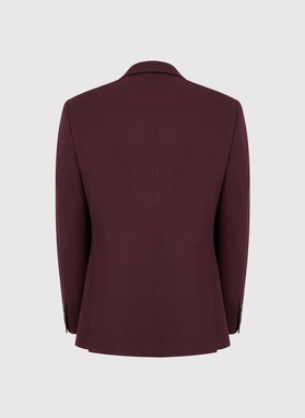 Gładki bordowy garnitur męski
