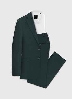 Dwuczęściowy garnitur męski w kolorze zielonym