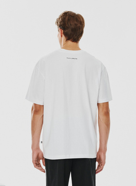 Biały męski t-shirt basic
