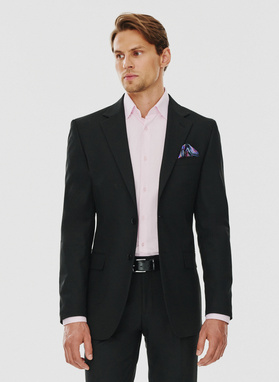 Czarny klasyczny garnitur męski