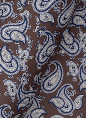 Brązowa poszetka paisley