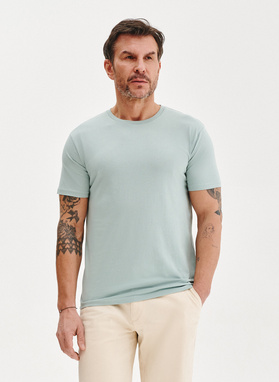 Bawełniany zielony t-shirt