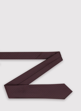 Wzorzysty krawat męski w kolorze bordowym 