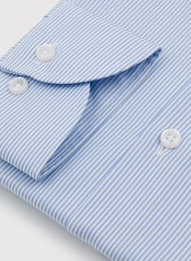 Bawełniana koszula męska w niebieskie paski