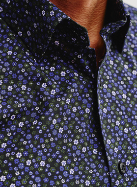 Męska koszula w kwiatowy mikrowzór