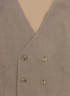 Dwurzędowa kamizelka w pepitkę