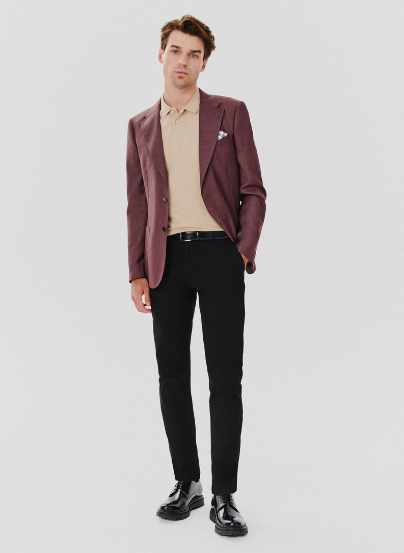 Casualowa gładka marynarka męska