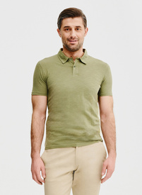Zielone bawełniane polo