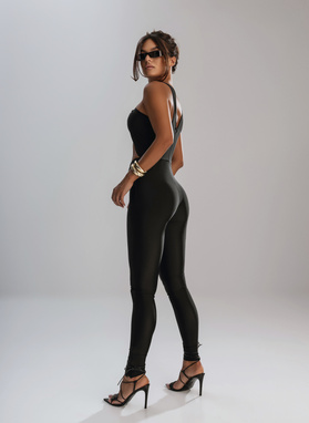 Czarny kombinezon STELLA JUMPSUIT