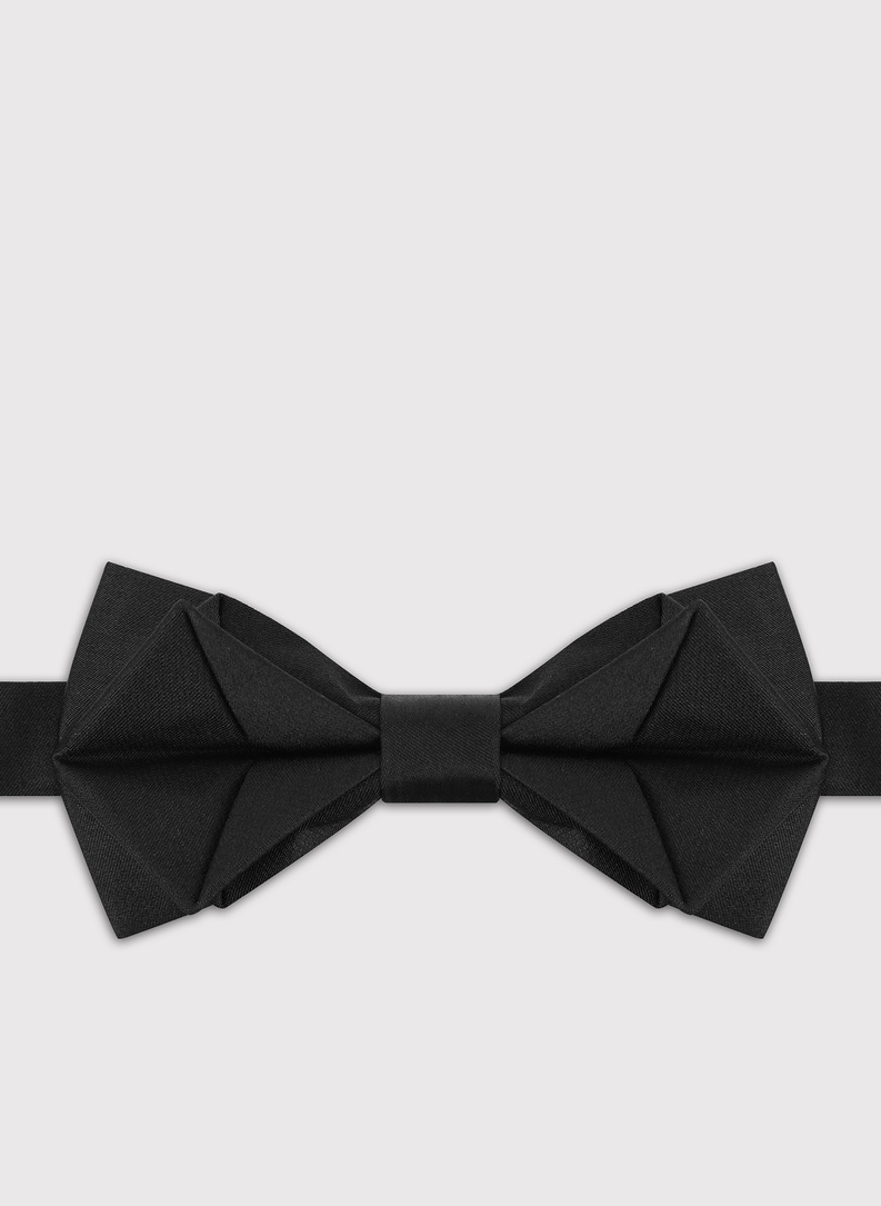 Jedwabna czarna mucha męska