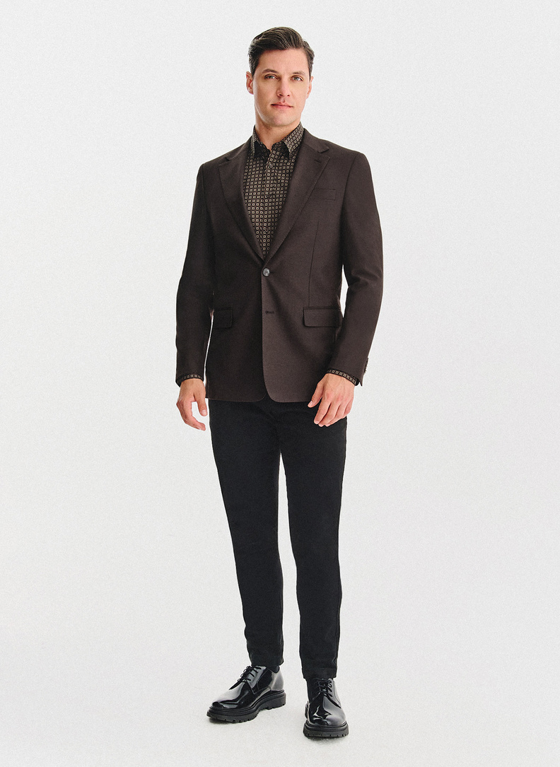 Brązowa marynarka męska