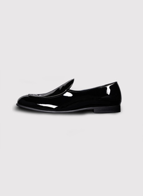 Lakierowane loafersy męskie