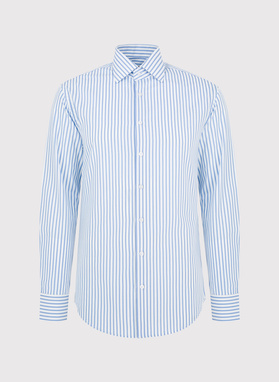 Bawełniana koszula męska w niebieskie paski