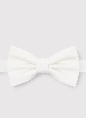 Beżowa gładka muszka męska