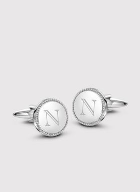 Srebrne spinki do mankietów