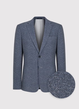 Melanżowa marynarka męska w kolorze granatowym