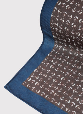 Dwustronna poszetka męska kotwice